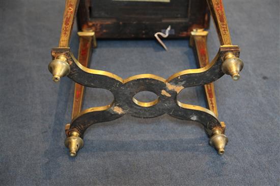 A Louis XIV boullework occasional table, W.1ft 7.5in D.1ft 2in. H. 2ft 3in.
